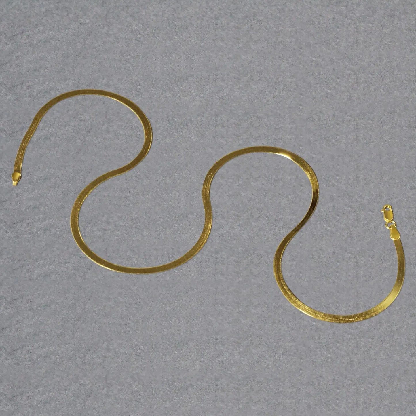 Imperial Herringbone Chain necklace, 10k yellow gold 2.80 mm, by Bids.com, two pieces shown on Tampa Home & Garden Store