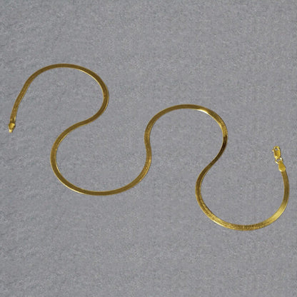 Imperial Herringbone Chain necklace, 10k yellow gold 2.80 mm, by Bids.com, two pieces shown on Tampa Home & Garden Store