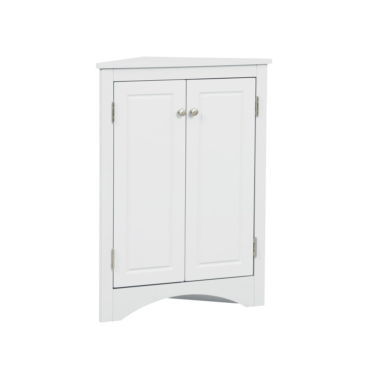 Linen cabinet by HouseOfZazla in white with two paneled doors and adjustable shelves on Tampa Home & Garden Store
