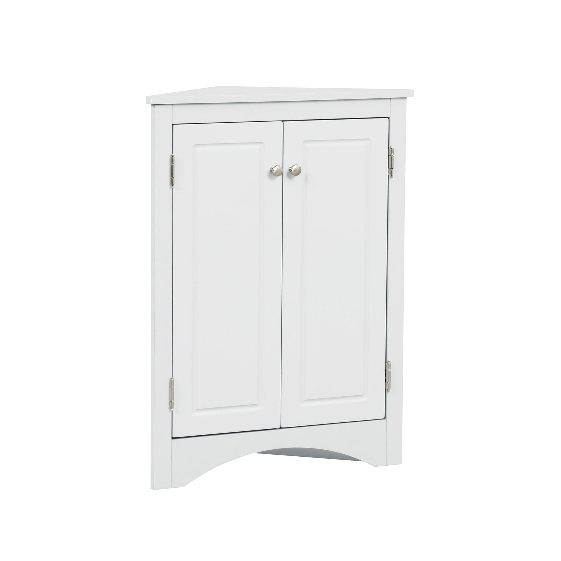 Linen cabinet by HouseOfZazla in white with two paneled doors and adjustable shelves on Tampa Home & Garden Store
