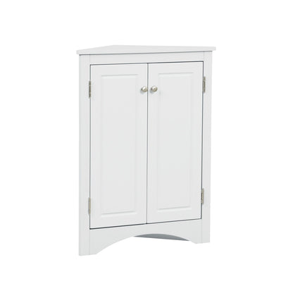 Linen cabinet by HouseOfZazla in white with two paneled doors and adjustable shelves on Tampa Home & Garden Store