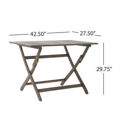 Blissique Outdoor Foldable Wood Dining Table
