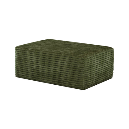 Green Plush Corduroy Sofa Ottoman For Bedrooms
