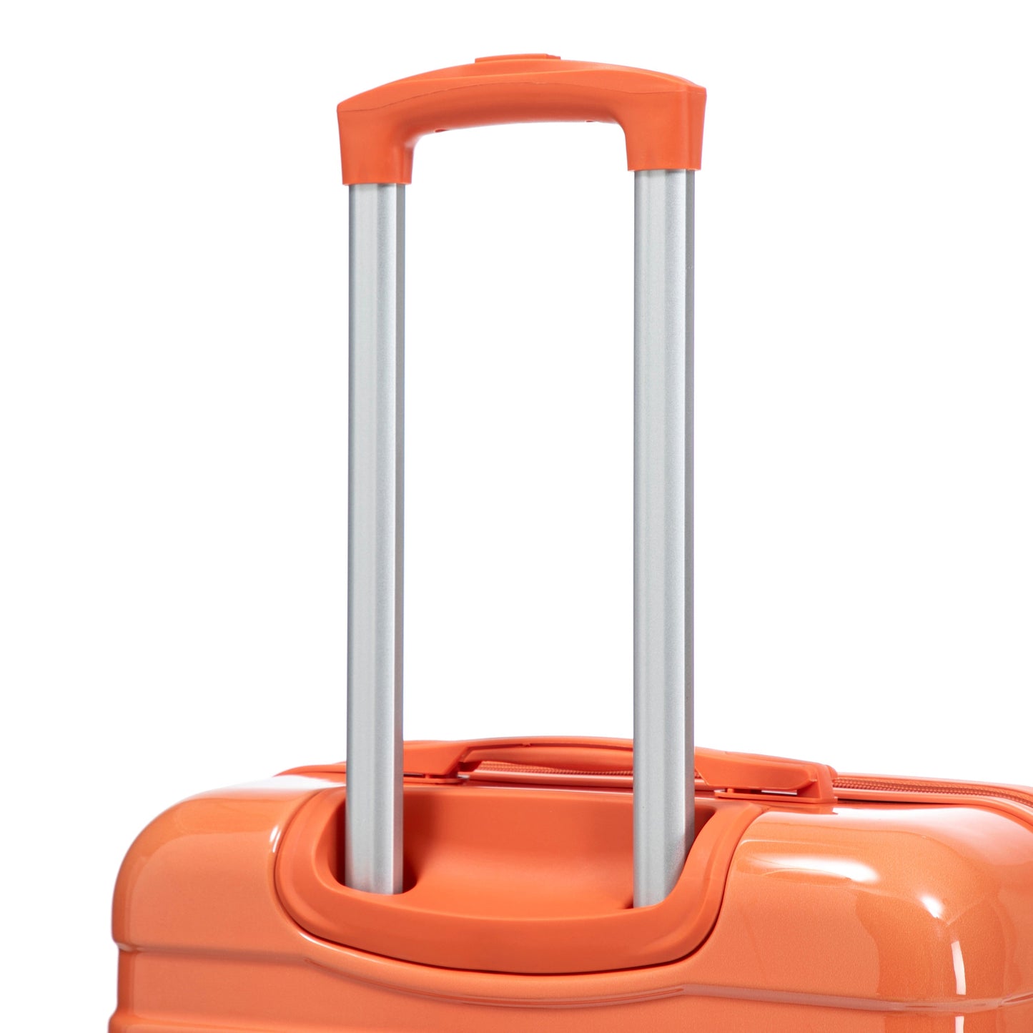 3-Piece Spinner Wheel Luggage Set orange gradient with silver handles HouseOfZazla on Tampa Home & Garden Store
