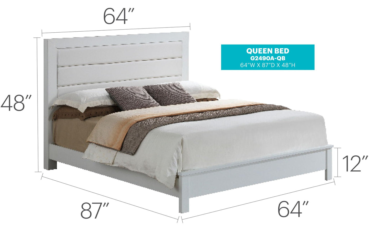 Comfortable Modern Full Bed and Wood Frame