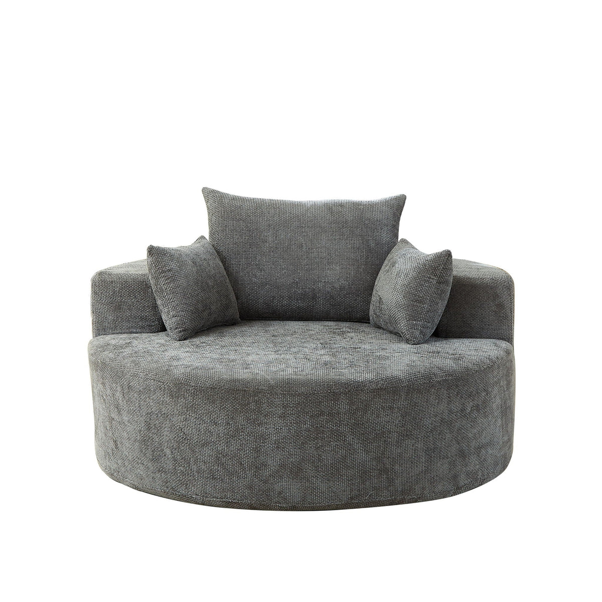 Gray Chenille Sleeper Chair for Living Room