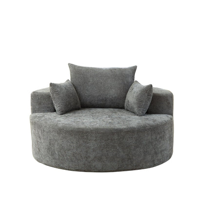 Gray Chenille Sleeper Chair for Living Room