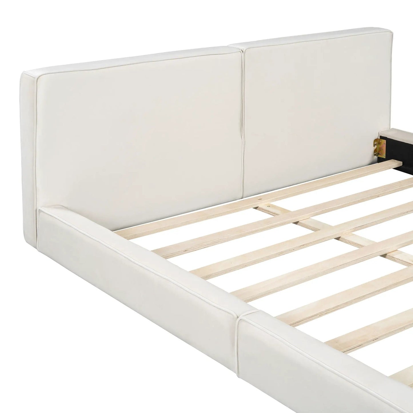 Upholstered Platform Bed With Solid Frame