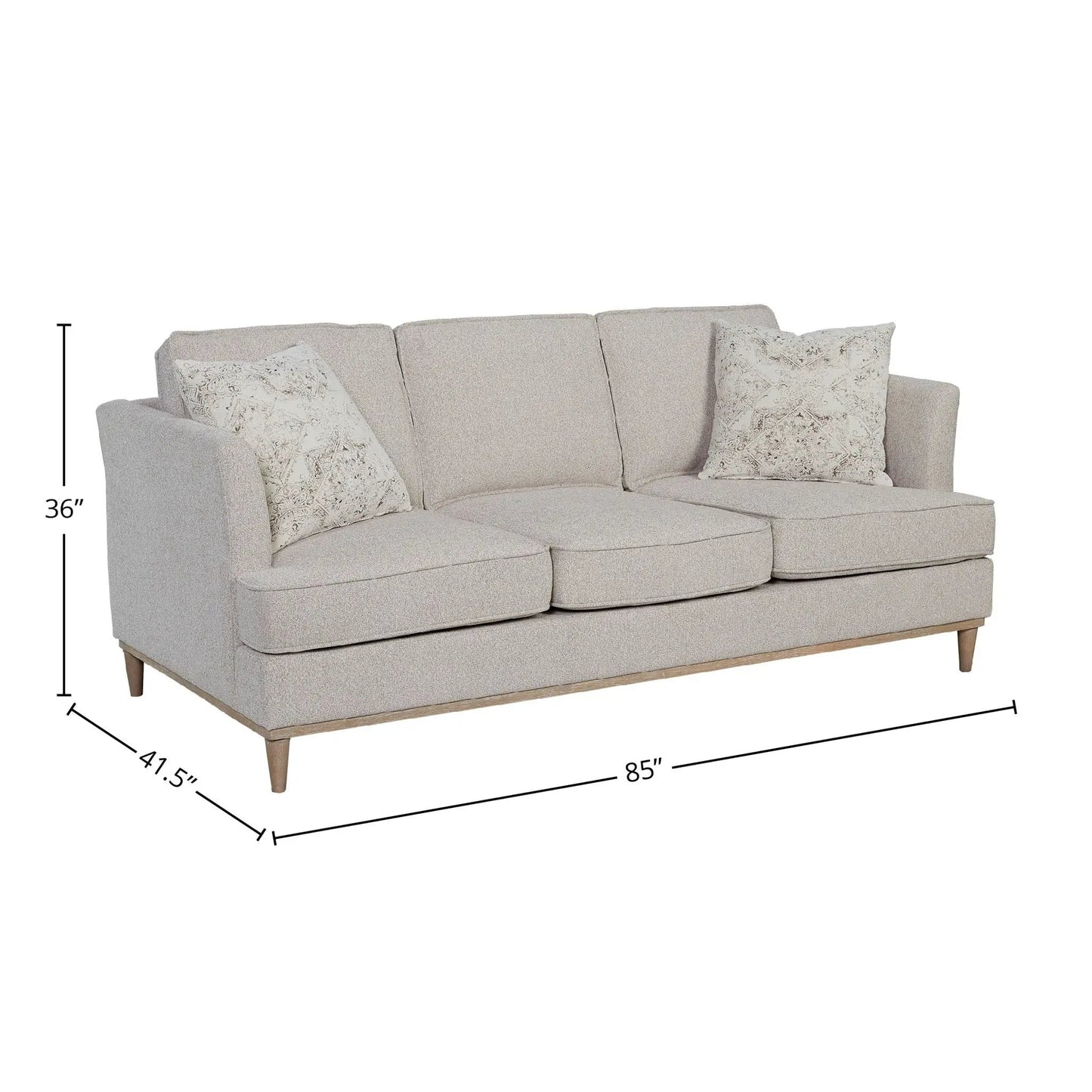Sofa with 3 Reversible Cushions and 2 Pillows
