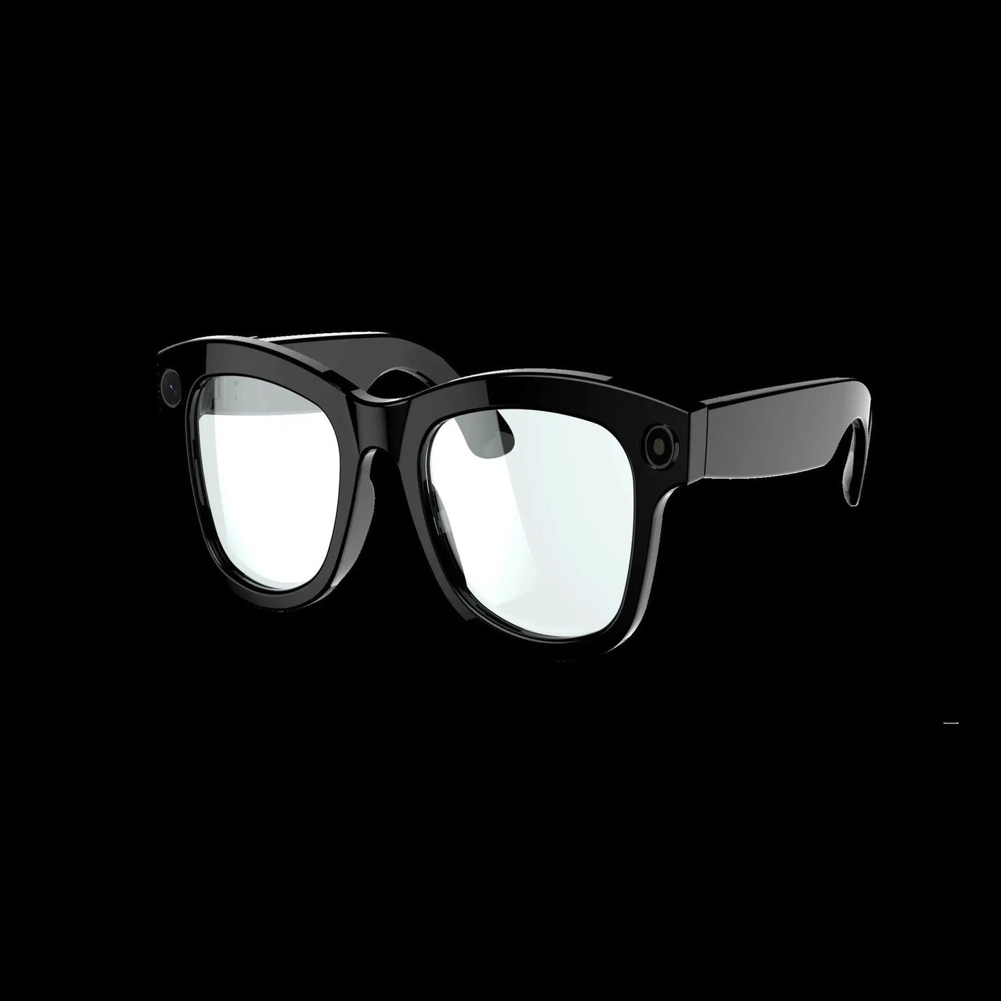FLIPSTYLEZLLC AI smart glasses sunglasses with glossy black frame and clear lenses on Tampa Home & Garden Store
