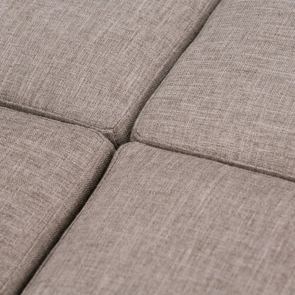 Avalon square storage ottoman fabric close-up in taupe woven texture Unique Piece Furniture on Tampa Home & Garden Store