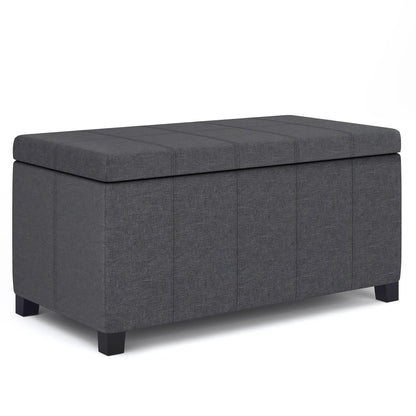 Dover Upholstered Storage Ottoman Bench with Lid