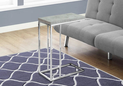 Accent table C-shaped with tempered glass top and chrome frame Unique Piece Furniture on Tampa Home & Garden Store