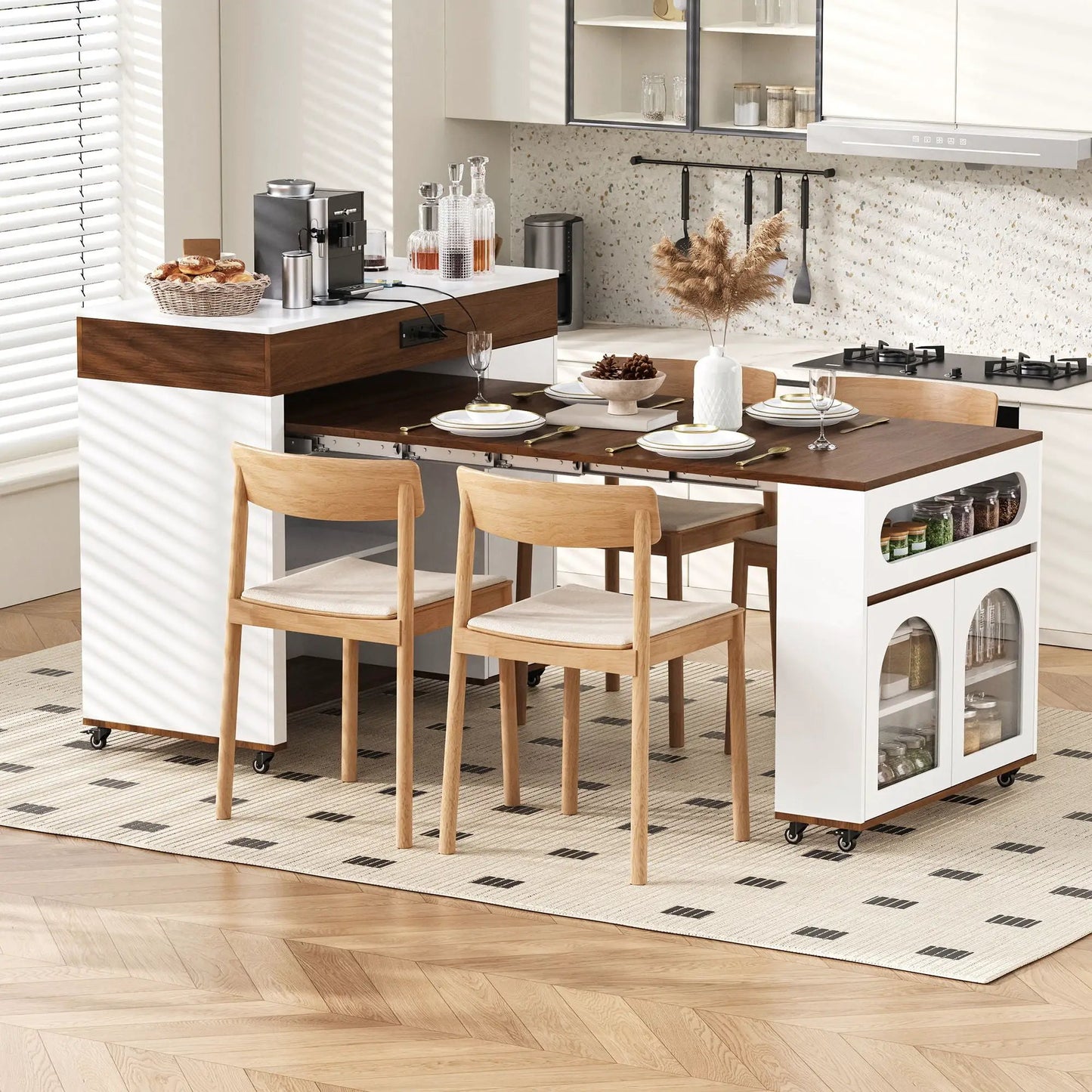 Extendable Dining Table With Folding Top