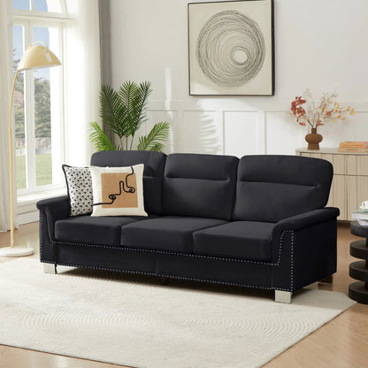 Three Seater Elegant Stationary Sofa for Living