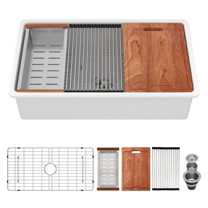 Undermount Workstation and Ceramic Kitchen Sink
