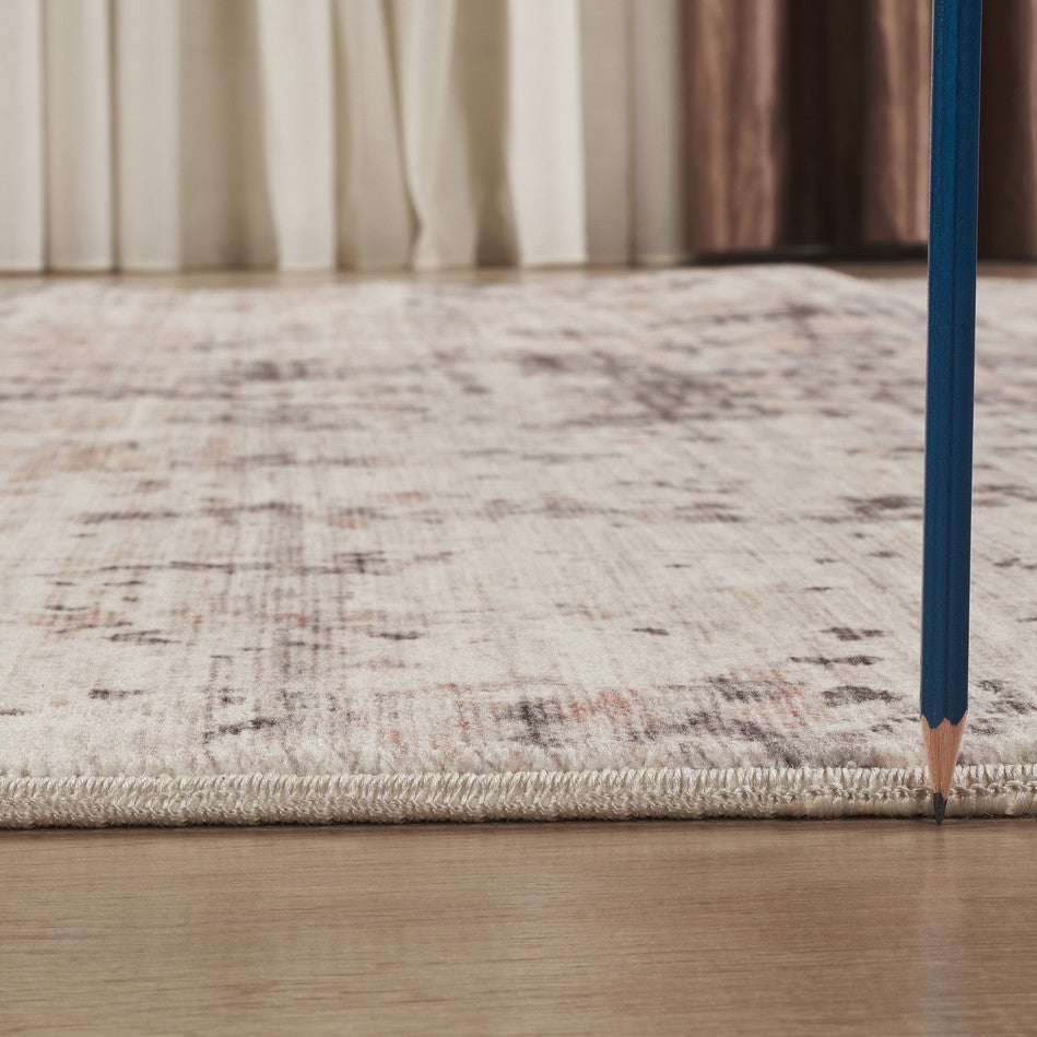 Jewel Abstract Area Rug by HouseOfZazla, durable polyester, beige pattern on Tampa Home & Garden Store