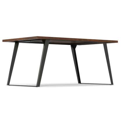 Lowry Square Dining Table wood top with metal legs Unique Piece on Tampa Home & Garden Store