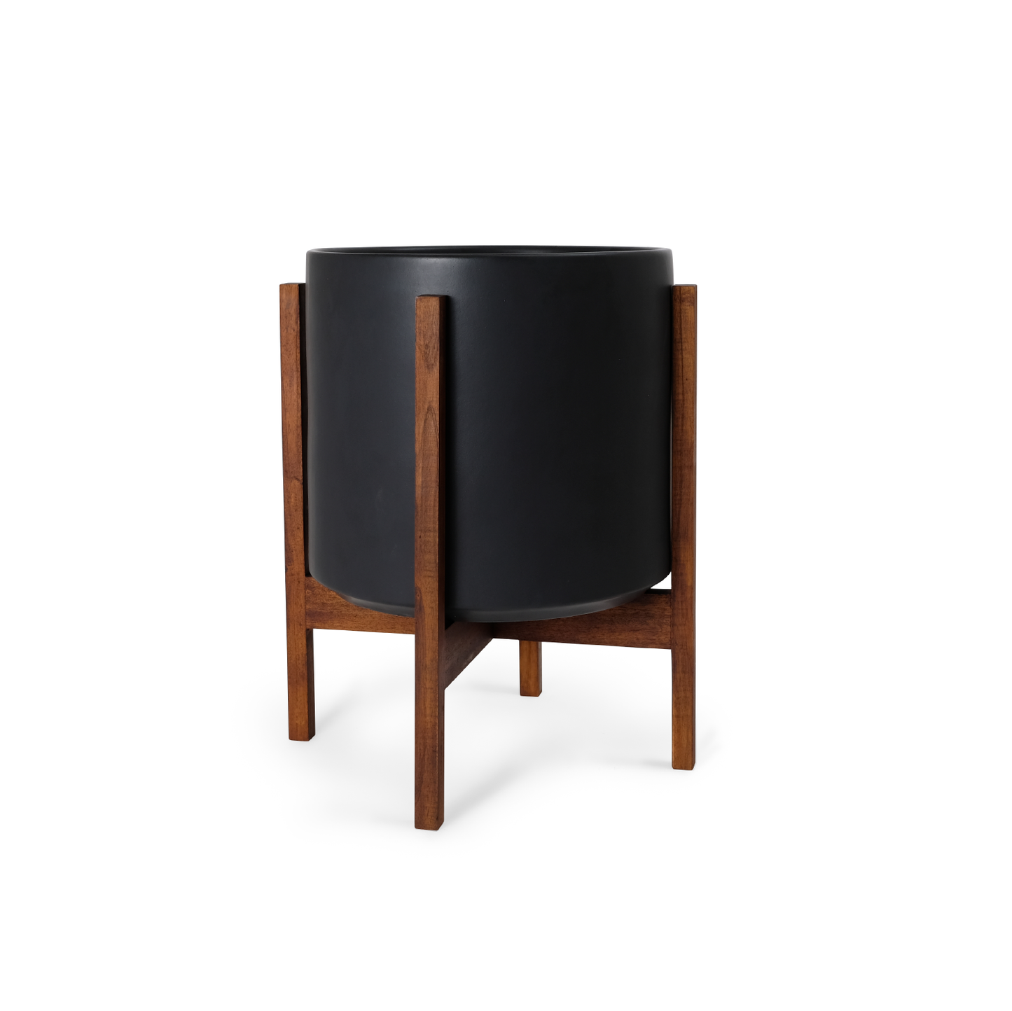 Cilindro de cerámica para artículos sólidos: con o sin soporte de caoba