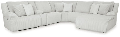 Top Tier Corduroy Reclining Sectional with Chaise