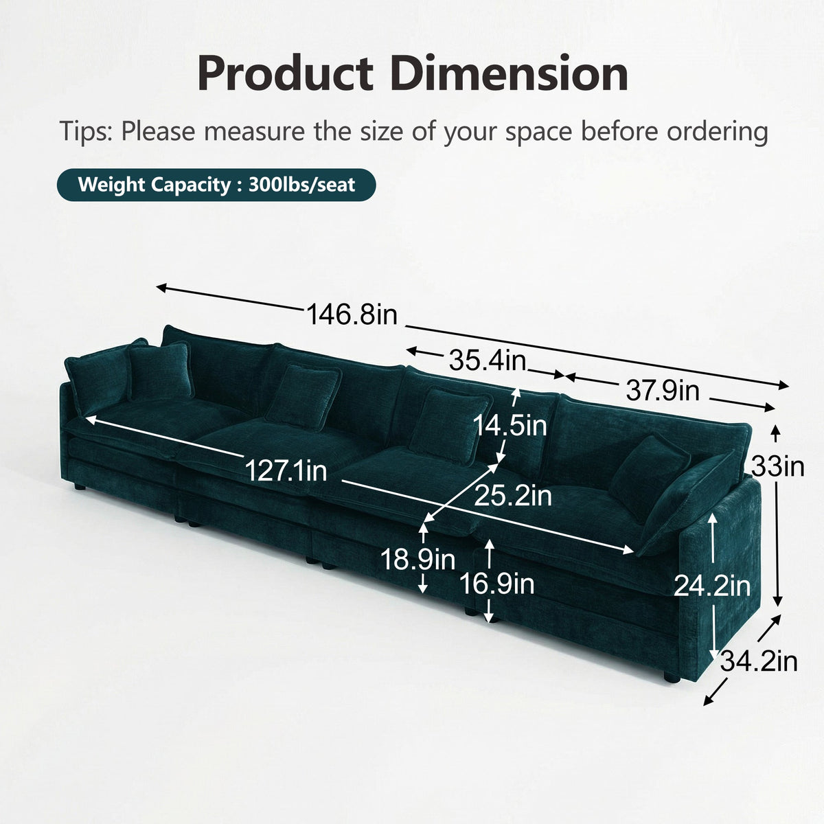 Free Combination Modular Sofa for Living Rooms