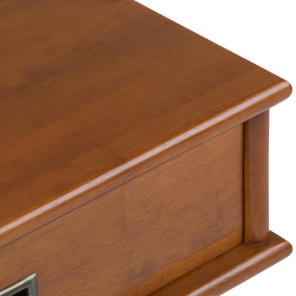 Draper Handcrafted Mid Century End Table warm brown wood finish Unique Piece Furniture on Tampa Home & Garden Store