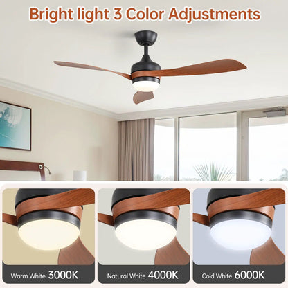 Ceiling Fan with 3 Blades and Remote Control
