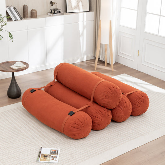 Adjustable Floor Sofa in Premium Corduroy orange modular bean bag chair on Tampa Home & Garden Store