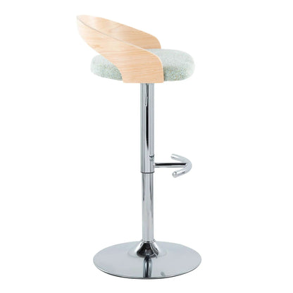 Grotto Contemporary Adjustable Barstool Swivel