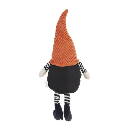 Sitting Gnome with Knit Hat for Halloween Decor