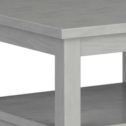 Warm Shaker Coffee Table with Drawer and Shelf, light gray wash finish, HouseOfZazla on Tampa Home & Garden Store