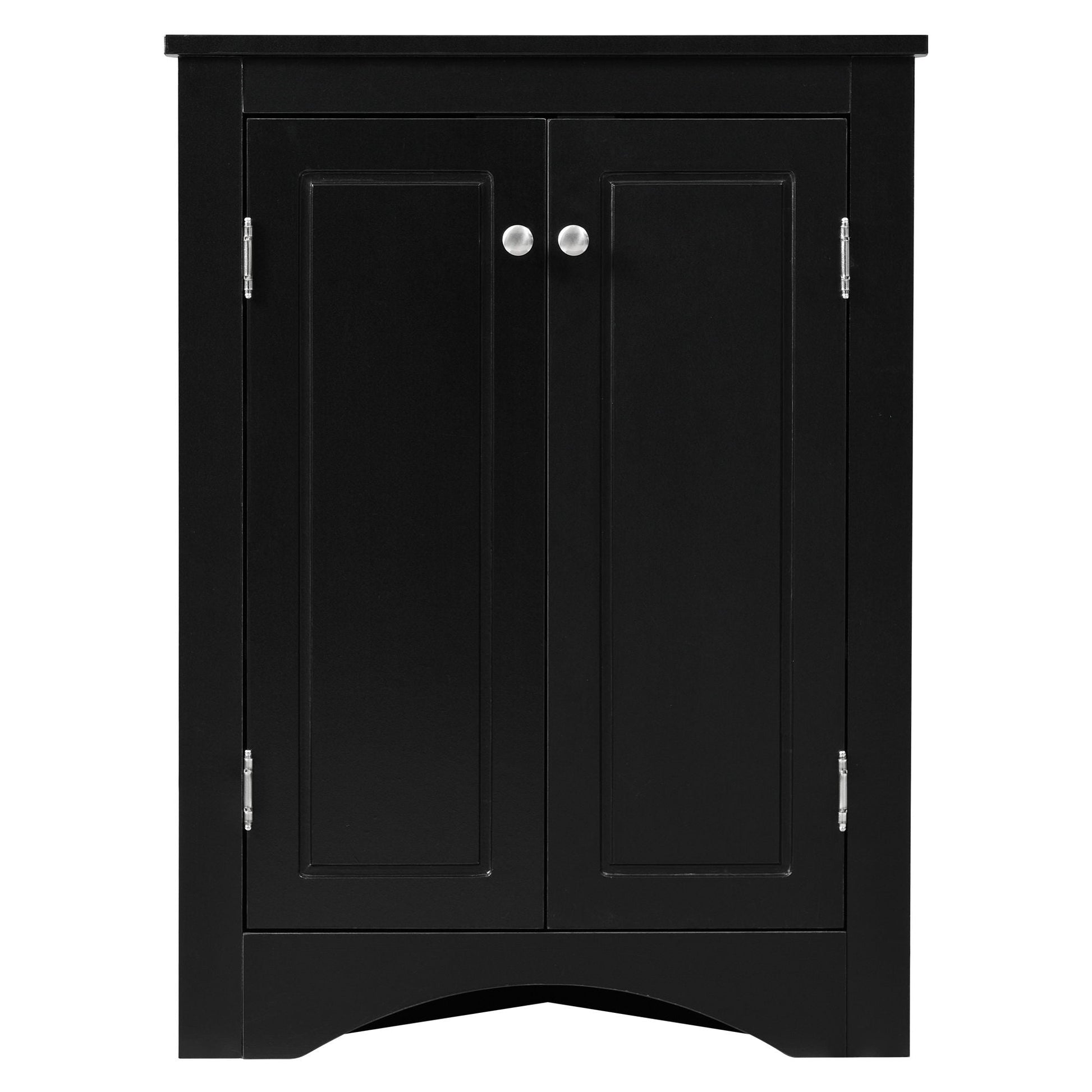 Triangle bathroom storage cabinet black with adjustable shelves by HouseOfZazla on Tampa Home & Garden Store