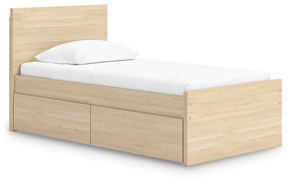 Onita panel platform bed in oak with underbed storage drawers by Unique Piece Furniture on Tampa Home & Garden Store