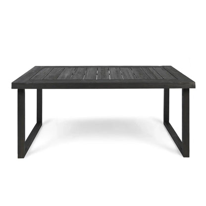 Outdoor Acacia Wood Dining Table and Sandblast