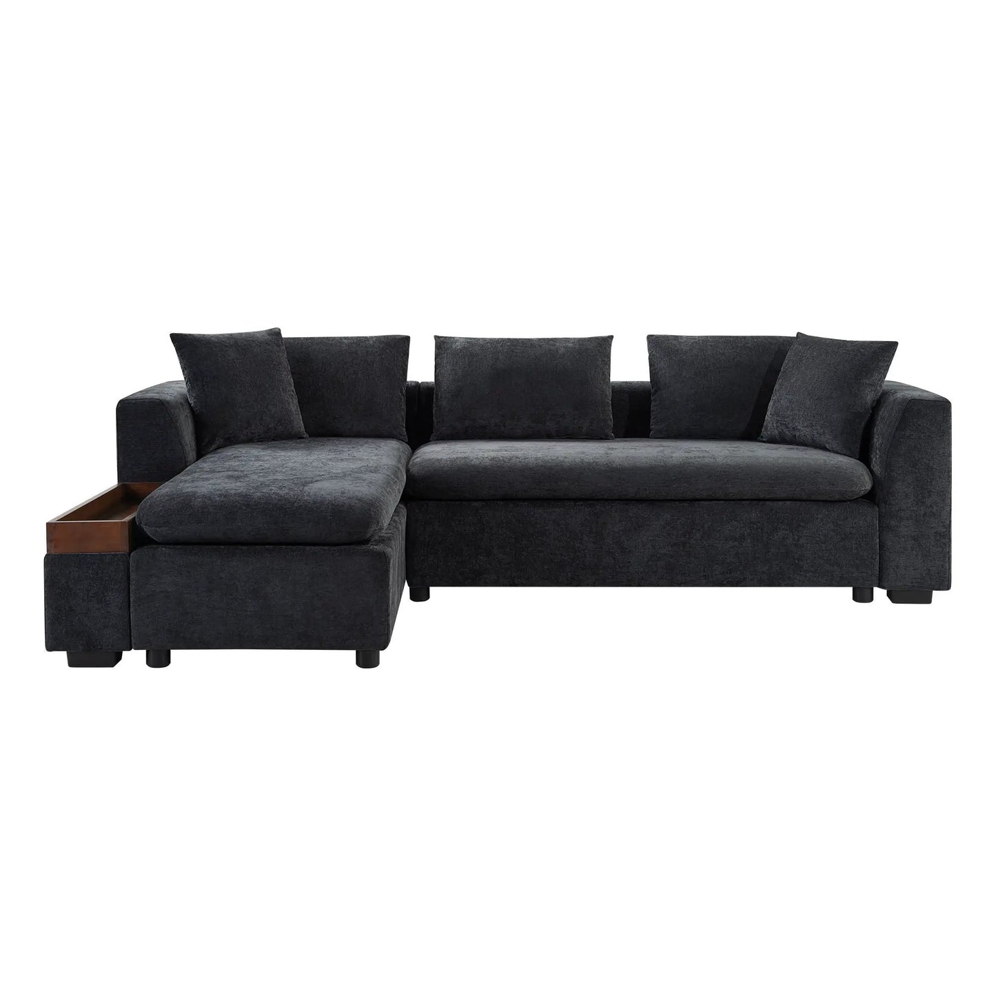 Modern L Shaped Sectional Sofa with Storage
