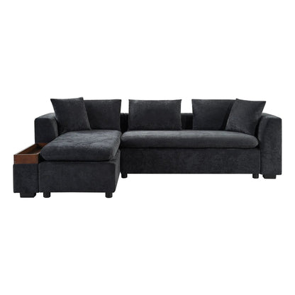 Modern L Shaped Sectional Sofa with Storage