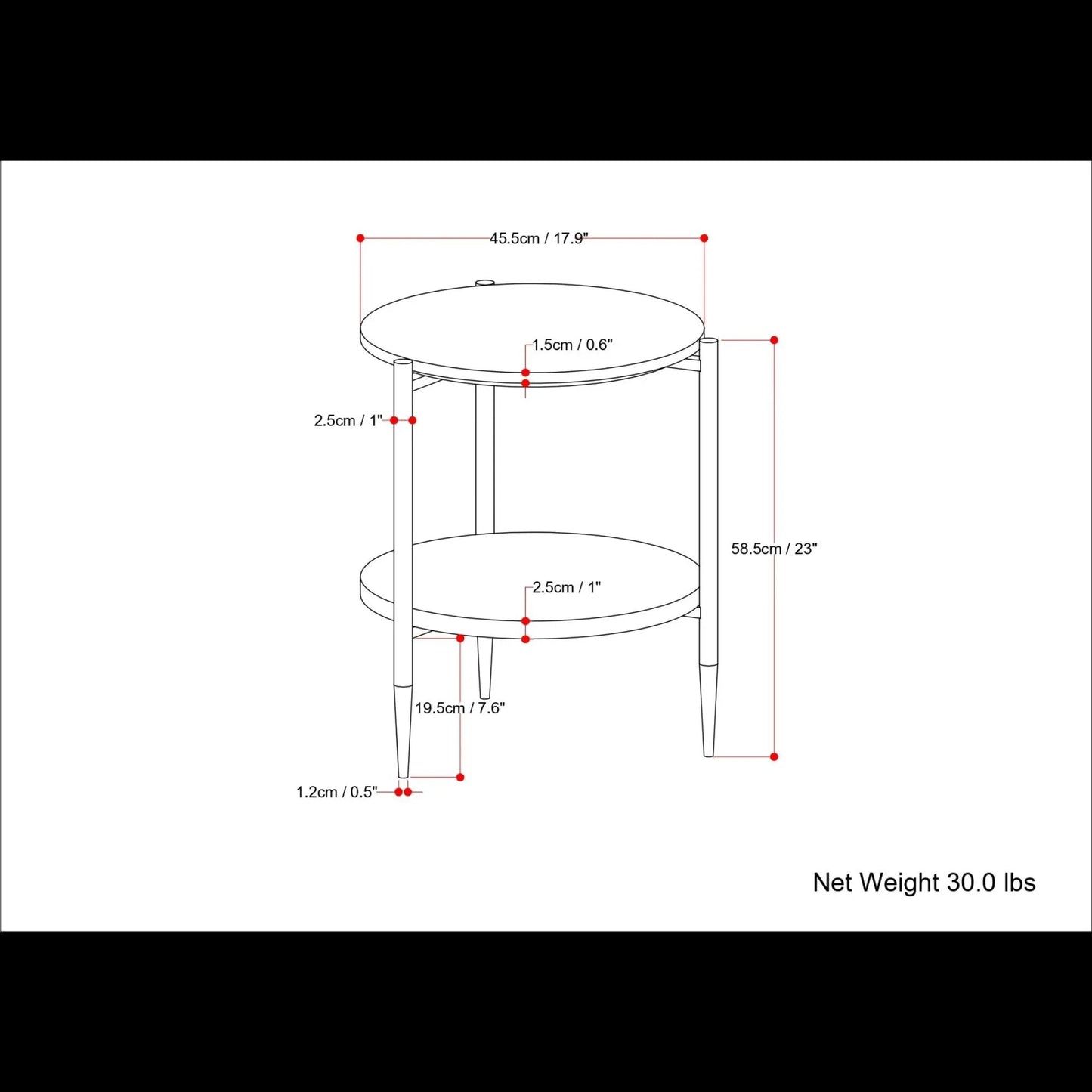 Wagner Round Marble & Wood Coffee Table blueprint with tiers by Unique Piece Furniture on Tampa Home & Garden Store