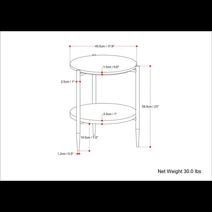 Wagner Round Marble & Wood Coffee Table blueprint with tiers by Unique Piece Furniture on Tampa Home & Garden Store