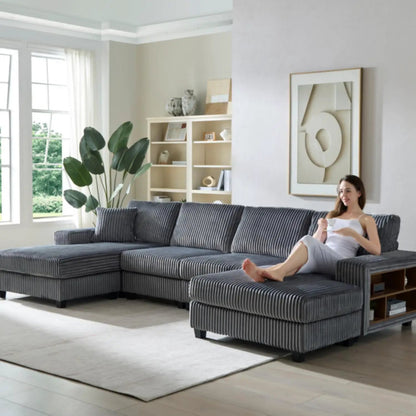 U Shaped Convertible Sofa Four Seater Lounge