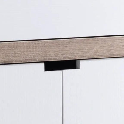 Kitchen Buffet Organizing Cabinet white doors with dark taupe top by Unique Piece Furniture on Tampa Home & Garden Store