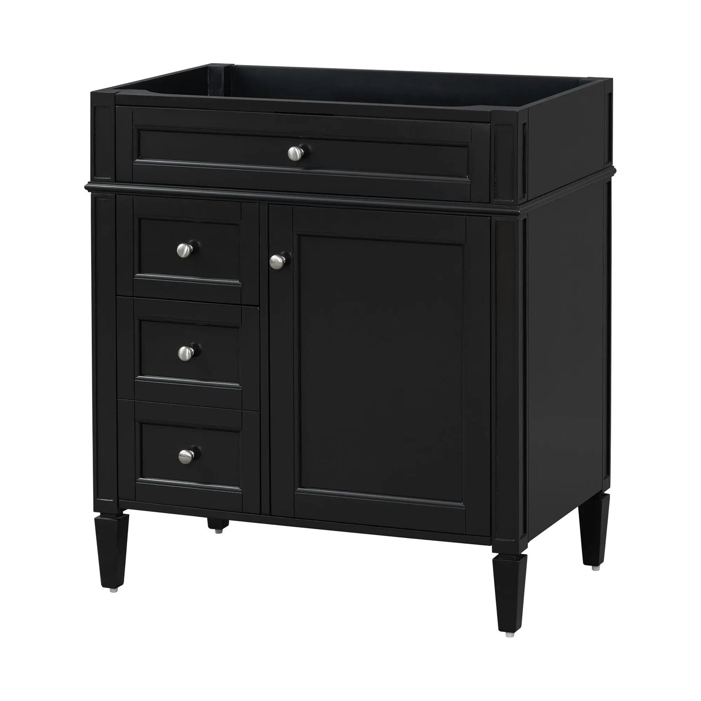 Bathroom vanity base black with 2 drawers and tip-out drawer, Unique Piece Furniture on Tampa Home & Garden Store