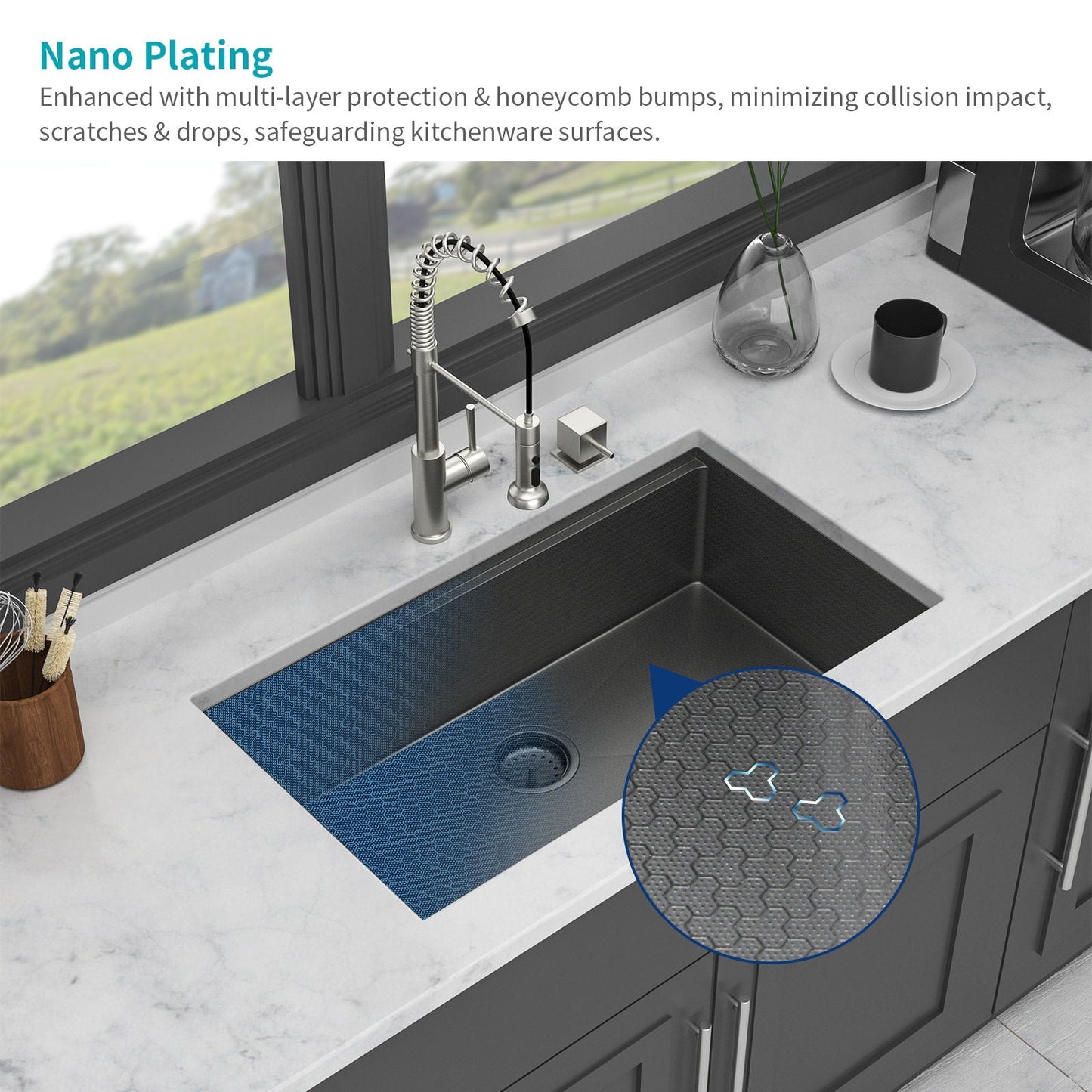 Single Bowl Workstation Sink with Stainless Steel