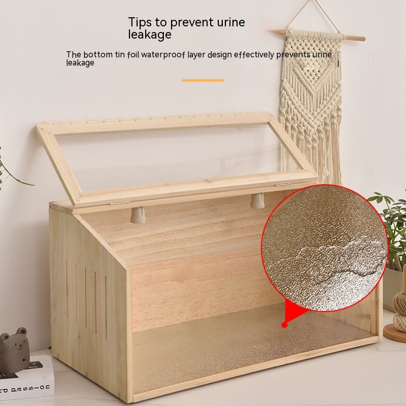 Winter Pet Feeding Incubator natural wood with clear glass lid metallic bottom for birds Bird Cages & Stands on Tampa Home & Garden Store