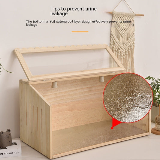 Winter Pet Feeding Incubator natural wood with clear glass lid metallic bottom for birds Bird Cages & Stands on Tampa Home & Garden Store