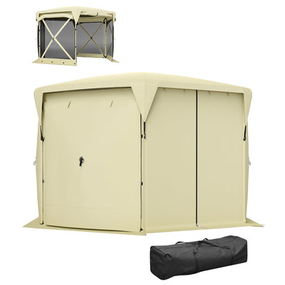 11 x 11ft pop up canopy tent beige with removable roof cover HouseOfZazla on Tampa Home & Garden Store