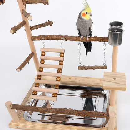 Sichuan Pepper Parrot Climbing Training Platform wooden swing with rope ladder by Sell My Stuff on Tampa Home & Garden Store