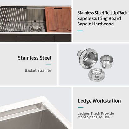 Stainless Steel Undermount Workstation Sink