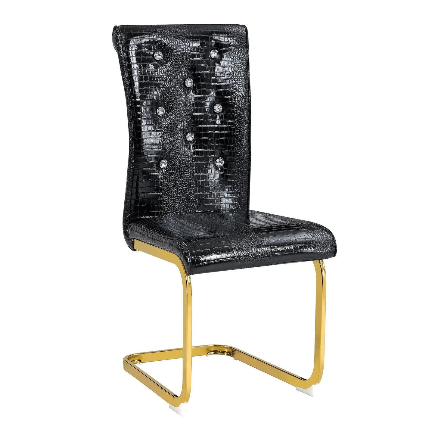 Elegant Faux Alligator Upholstered Dining Chairs