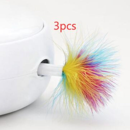 Electric cat toy rainbow fluffy brush on white base 3pcs set by Sell My Stuff on Tampa Home & Garden Store