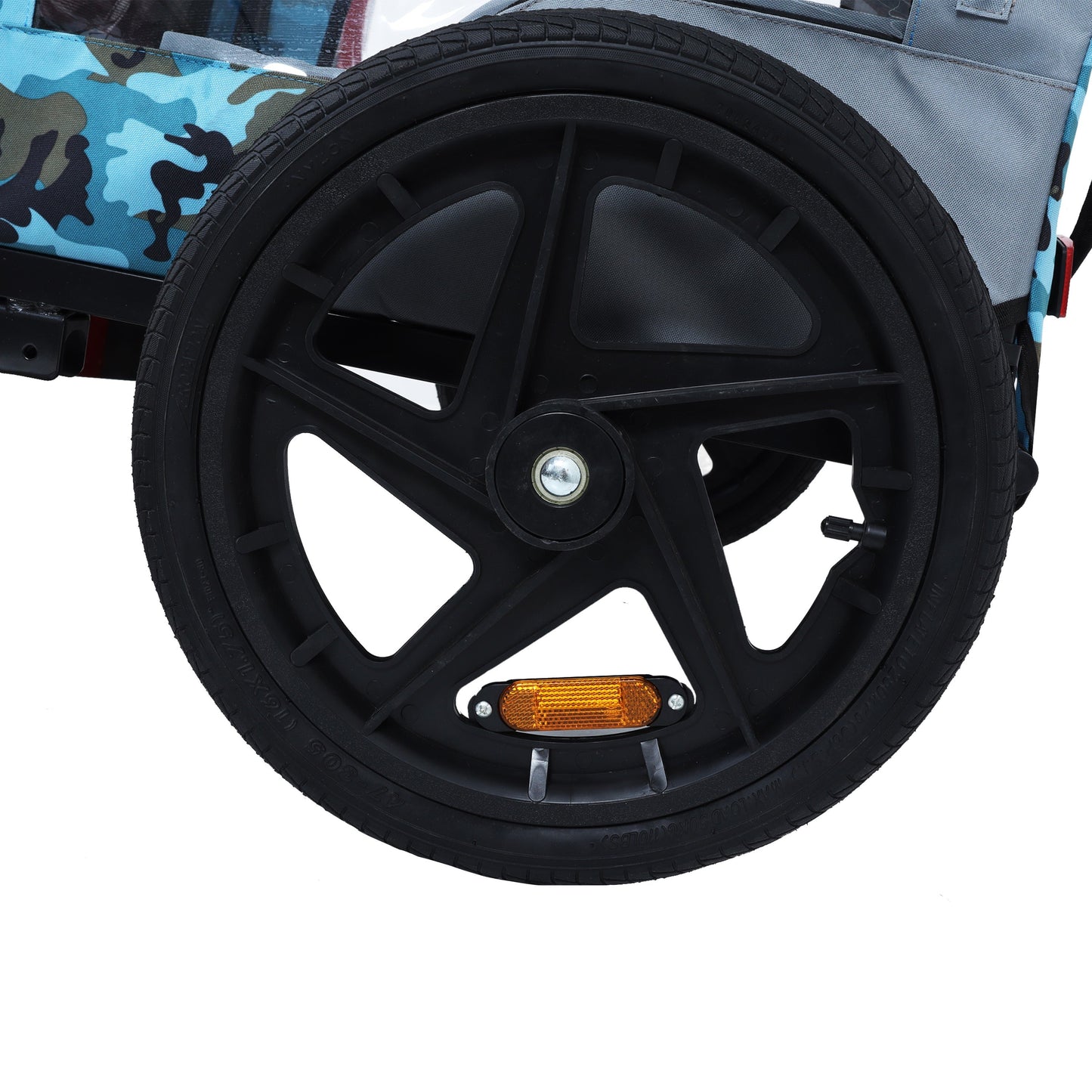 Outdoor Heavy Duty Collapsible Pet Trailer 16-Inch Wheel blue camouflage HouseOfZazla on Tampa Home & Garden Store